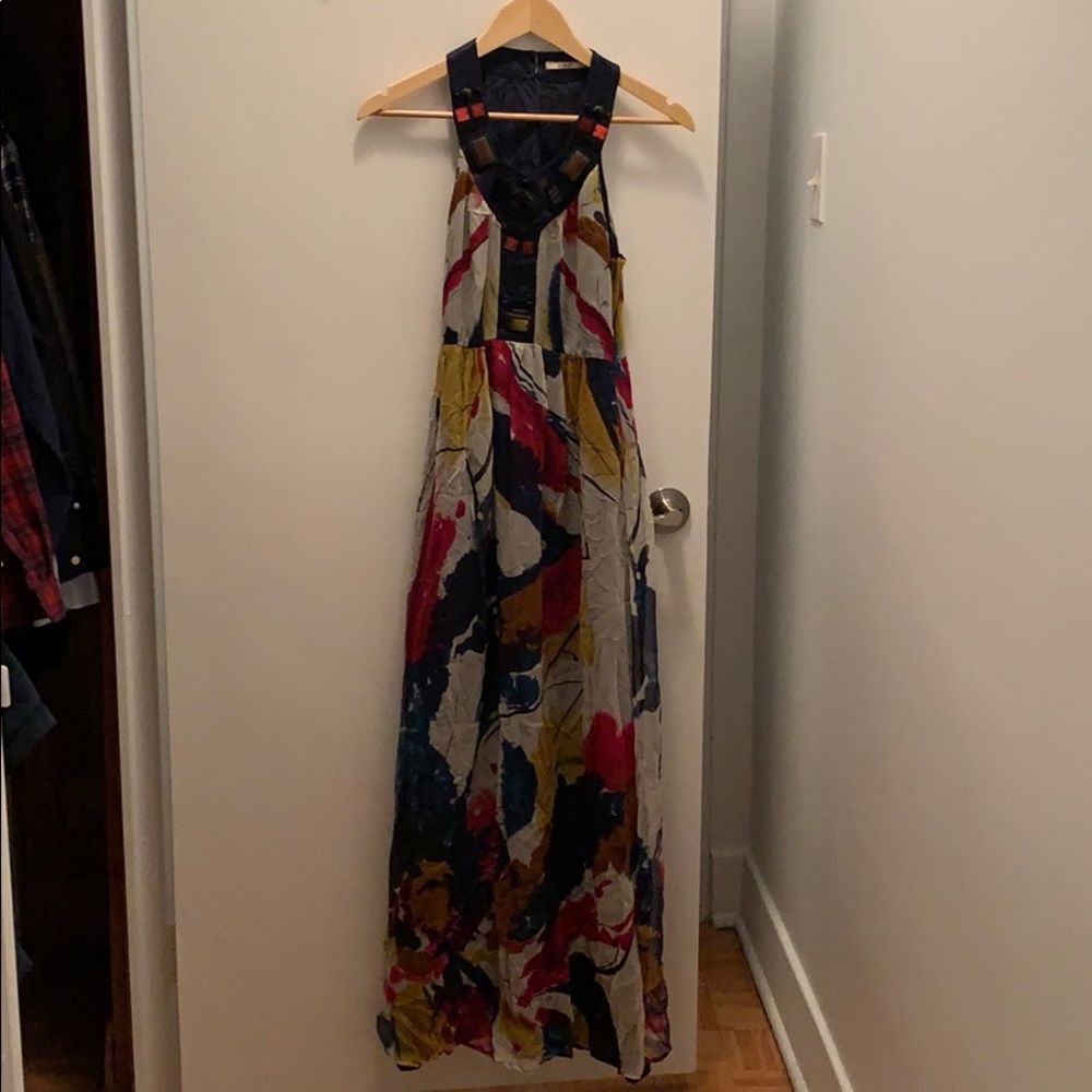 Maxi Multicoloured Halter Dress